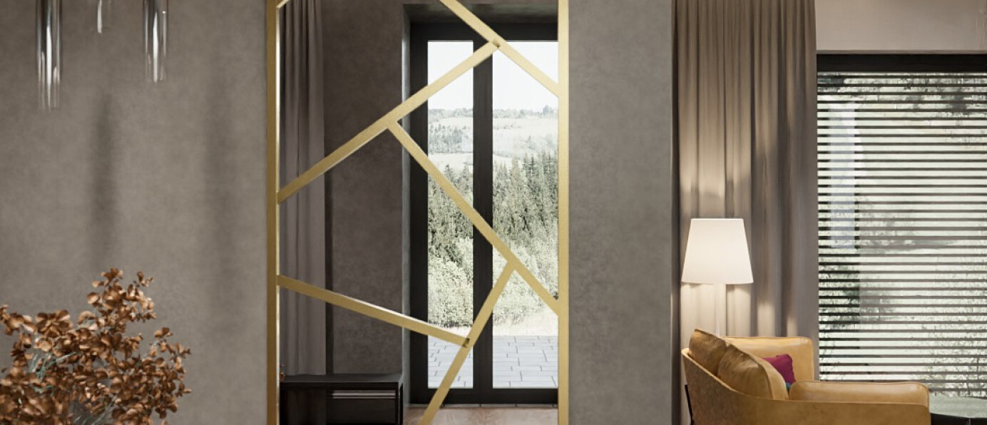 Großer Spiegel in der Inneneinrichtung