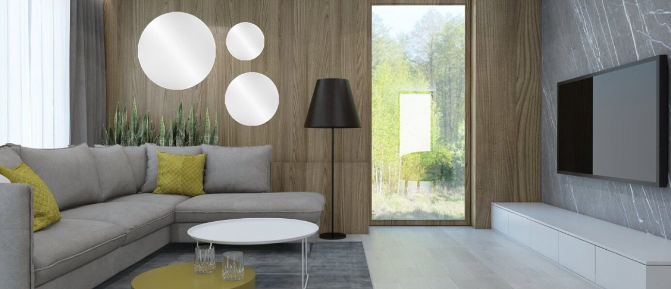 Minimalistische Spiegel eignen sich auch gut für eine Inneneinrichtung