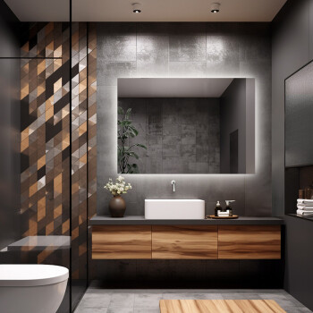 Lustro prostokątne AGIS z podświetleniem LED 50x90